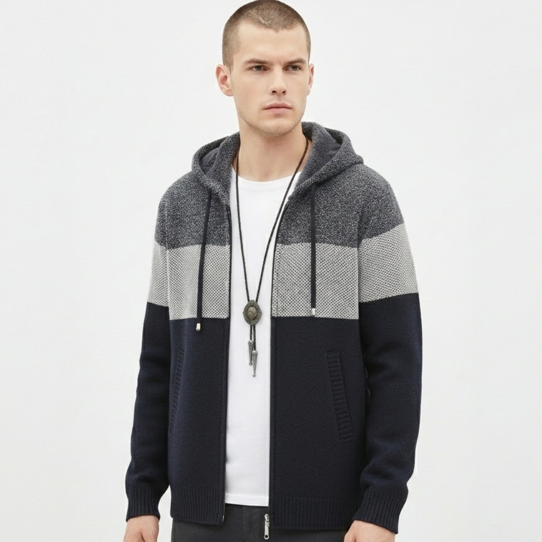 Nordspur | Herren-Strickcardigan mit Reißverschluss