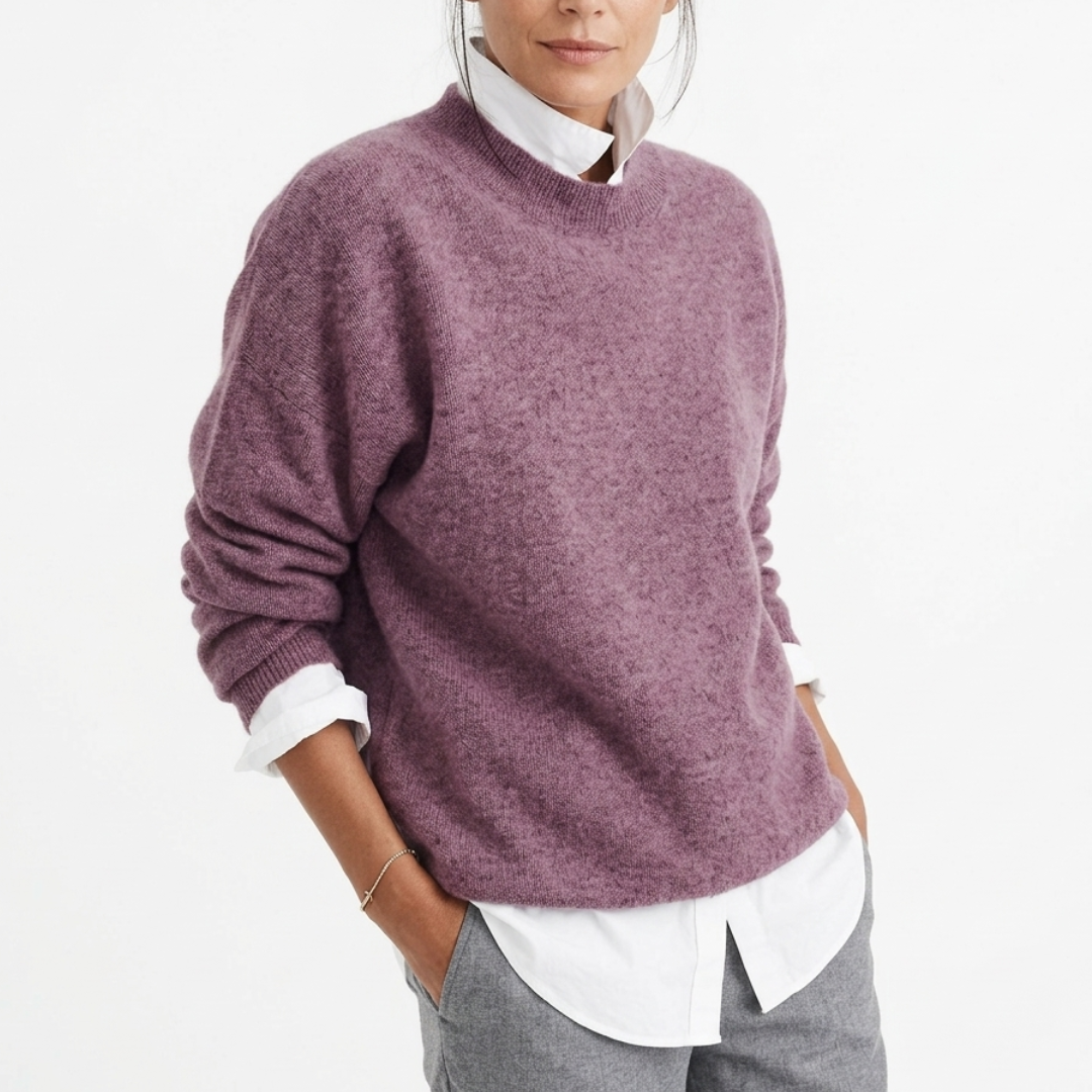 Polyester Pullover Damen mit lockerer Passform – Jolanda Knit