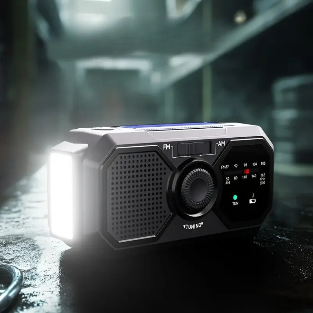 Nordspur | Auralight Tragbares Solar-Kurbel-Radio