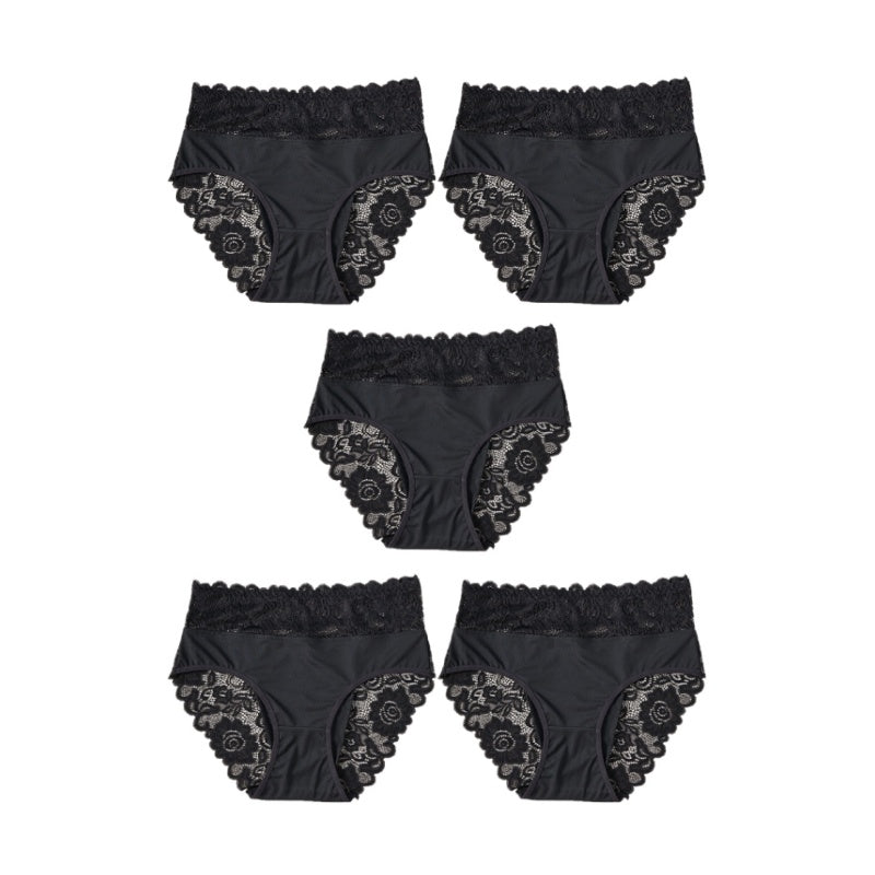 Damen weiche atmungsaktive Spitzenunterhose