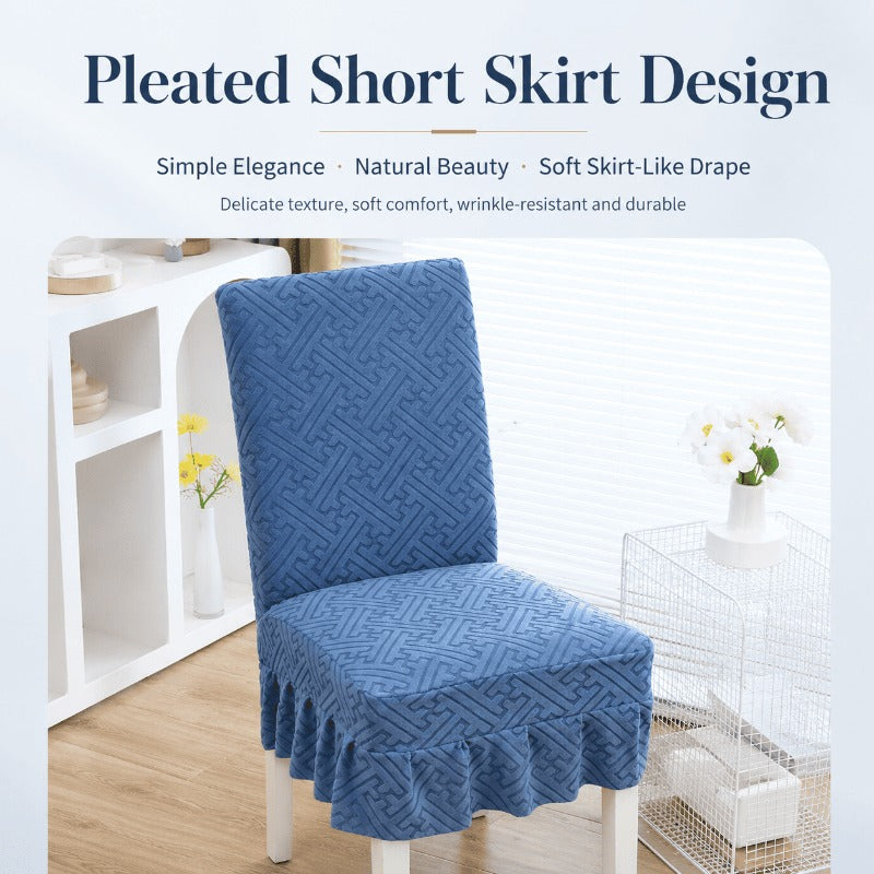 Eleganter plissierter Stuhlbezug