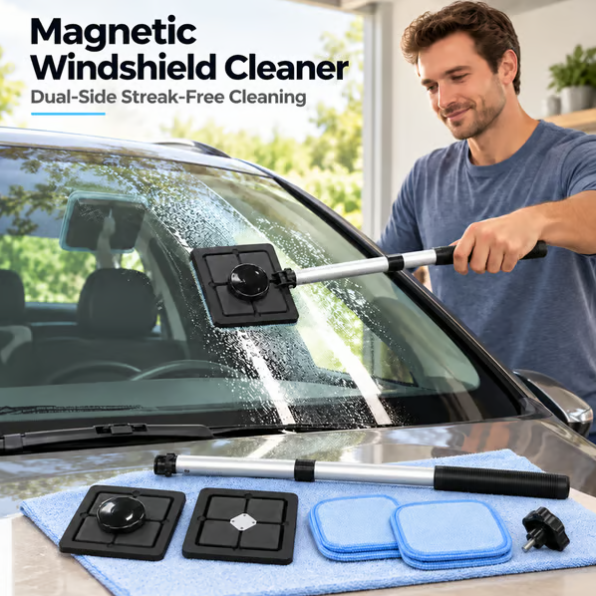 Magnetischer Autoscheibenreiniger mit doppelseitigem Magnet