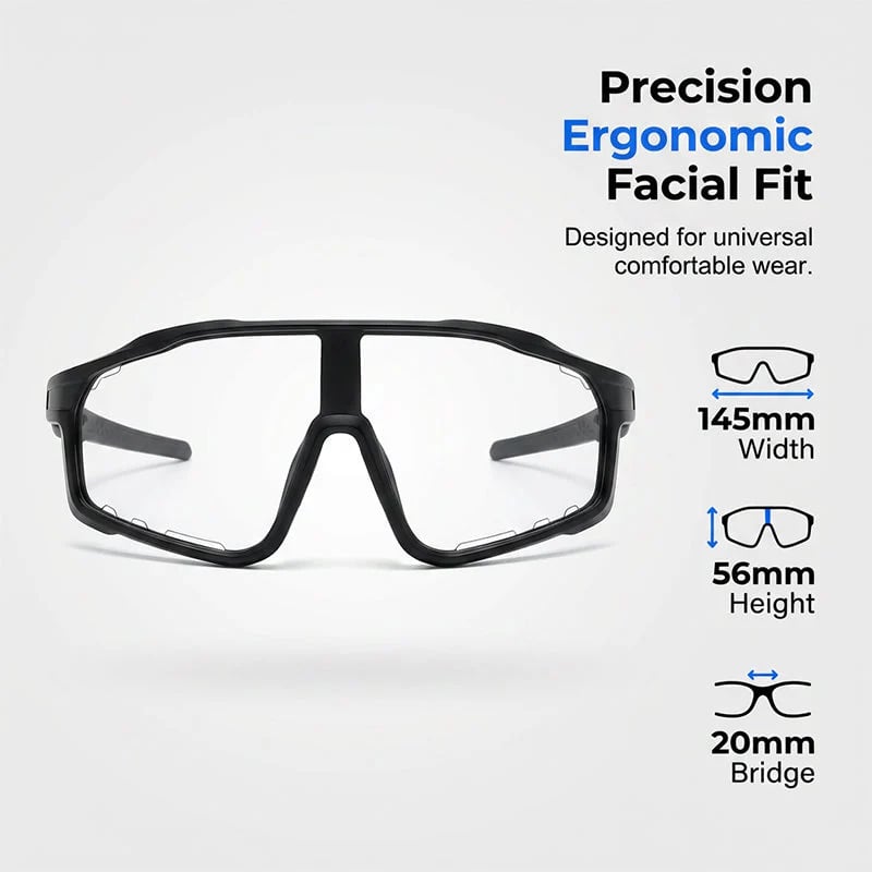Photochrome Radsportbrille – passt sich sofort Lichtveränderungen an