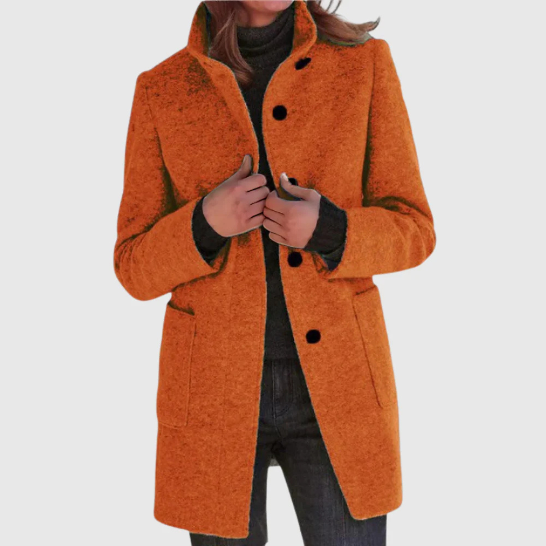 Eleganter Wintermantel Damen lang & warm im Woll-Look – Nordura Coat