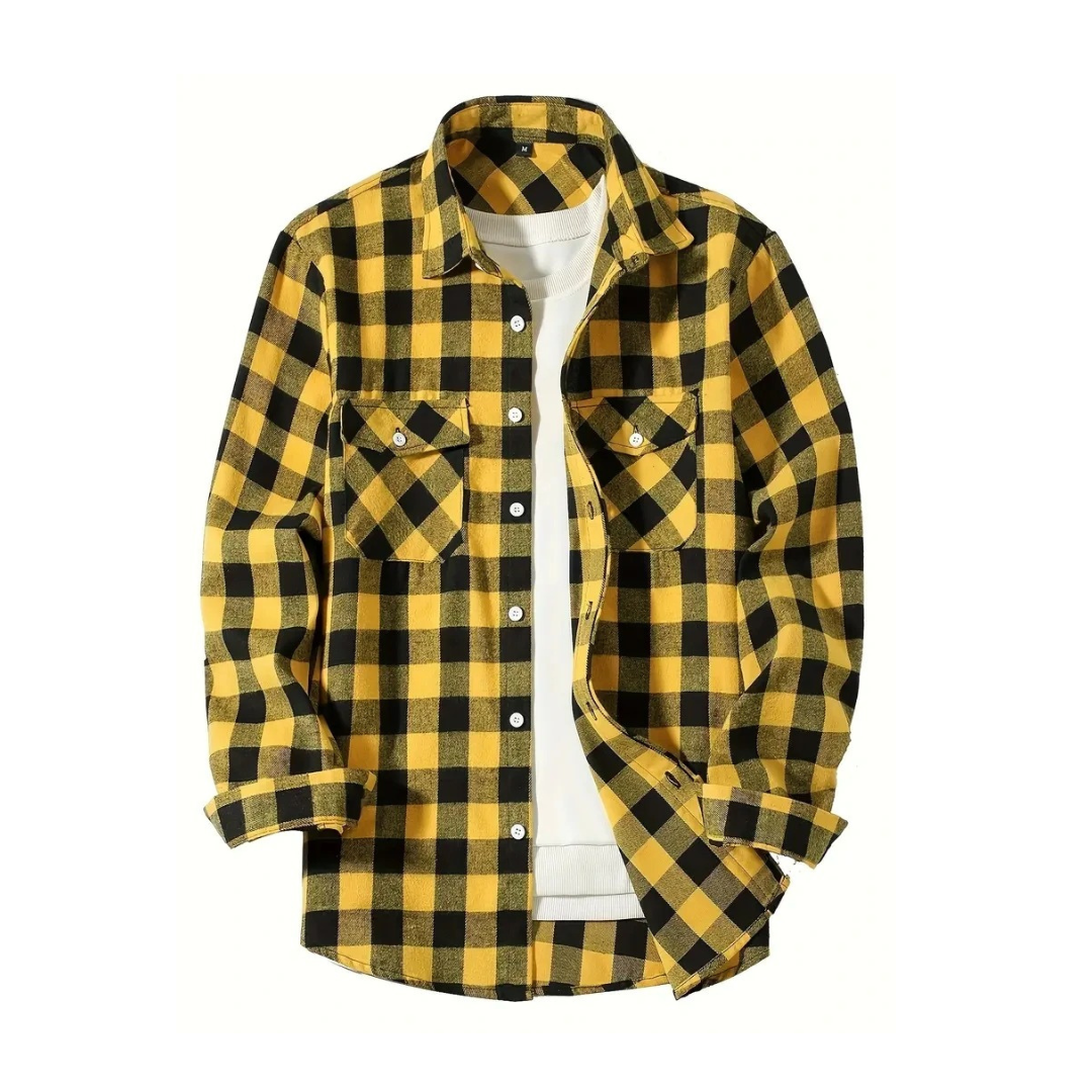 Herren Flanellhemd mit Karomuster | Leichtes Overshirt