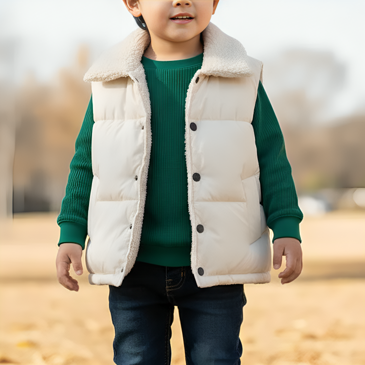 Teddyfleece-Kinderweste für Herbst & Winter – CozyCub Vest