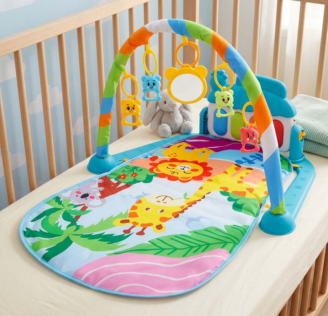 Baby Musik Spielbogen mit Klavier – Interaktive sensorische Aktivitätsmatte (0–24 Monate)