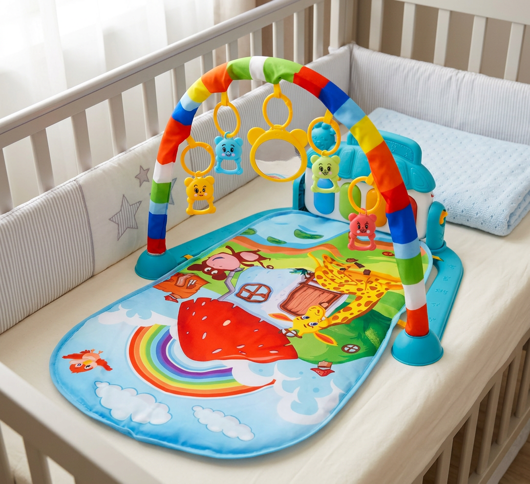 Baby Musik Spielbogen mit Klavier – Interaktive sensorische Aktivitätsmatte (0–24 Monate)