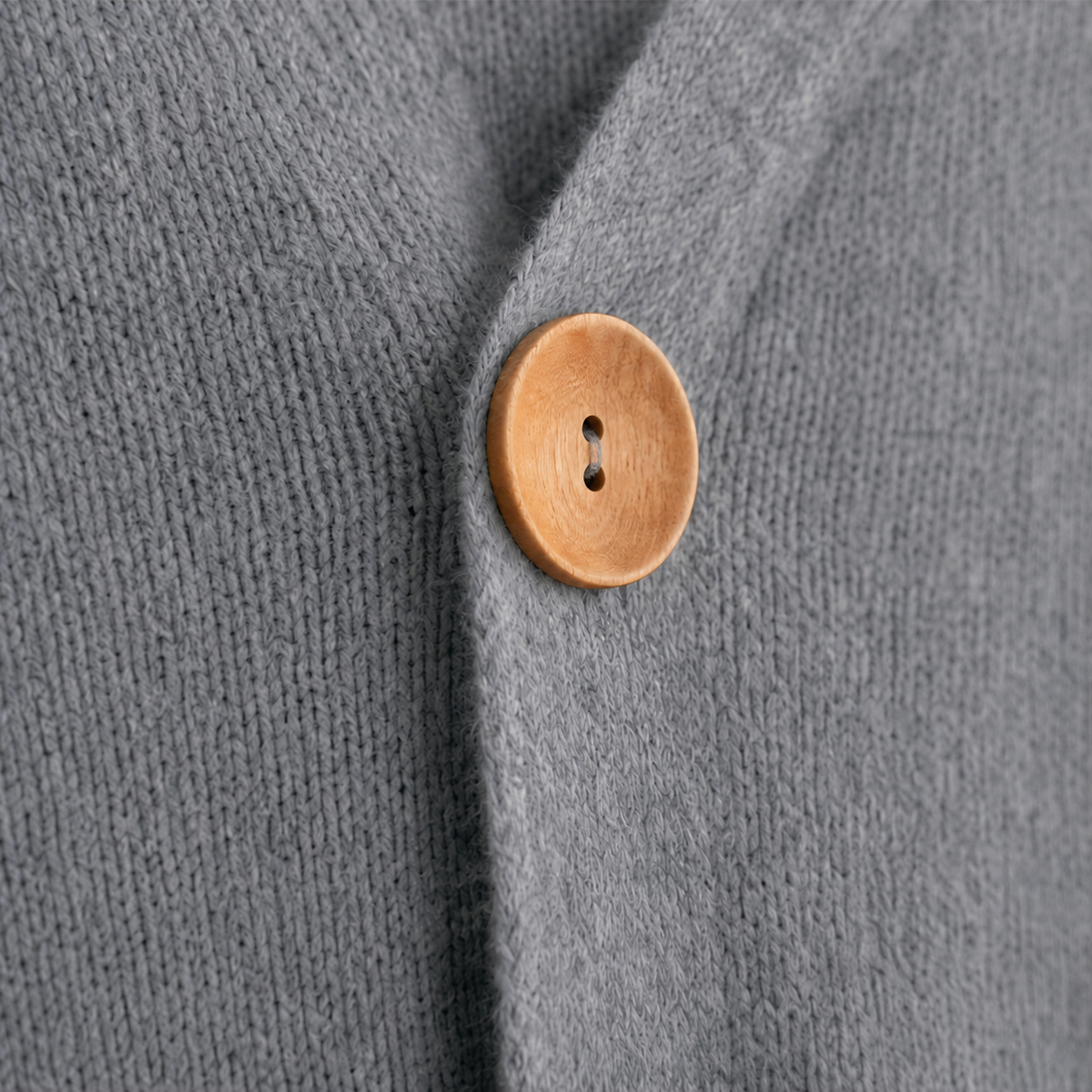 Kapuzen-Waffelstrick-Strickjacke mit Knopfleiste