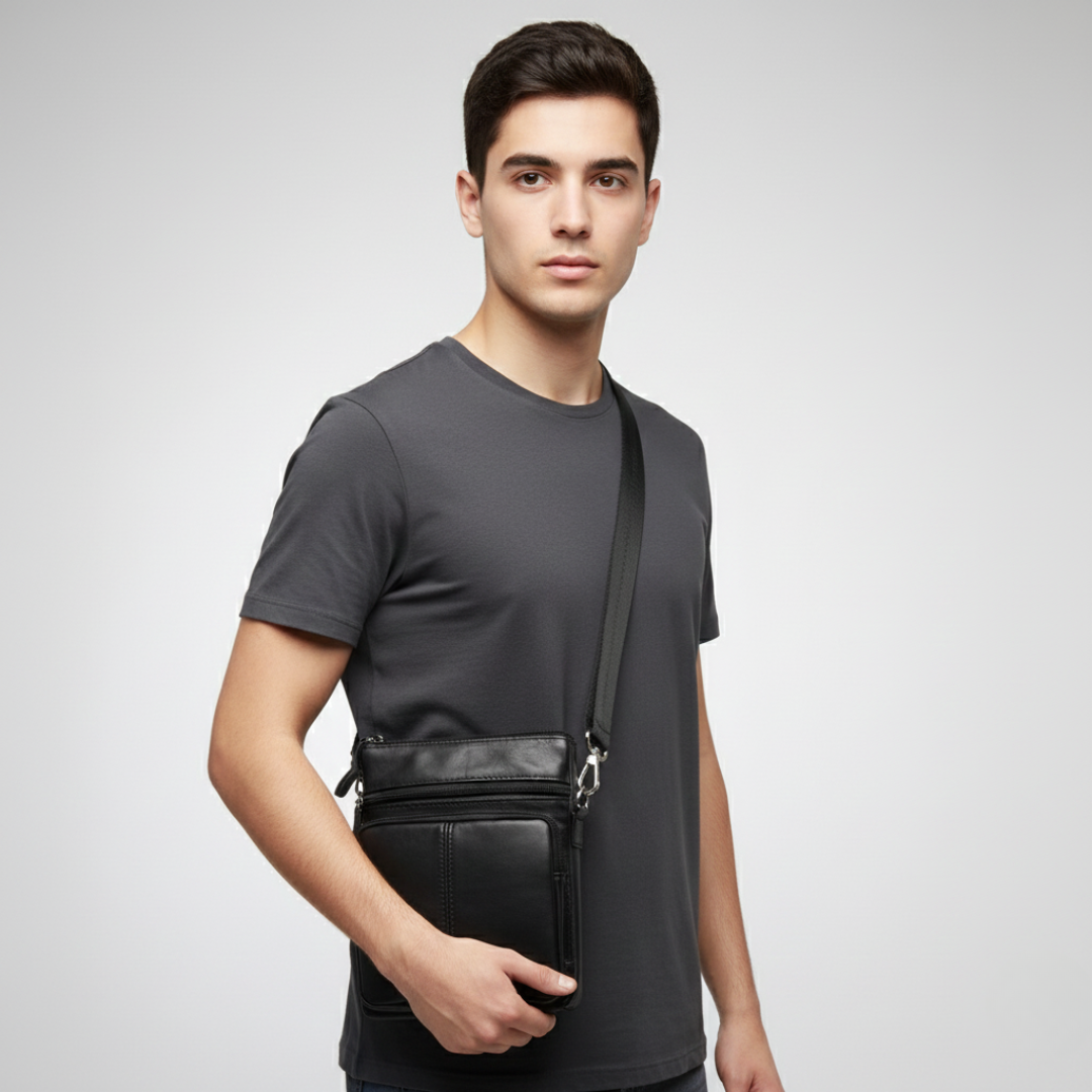 Nordspur | Kleine Echtleder-Messenger-Tasche