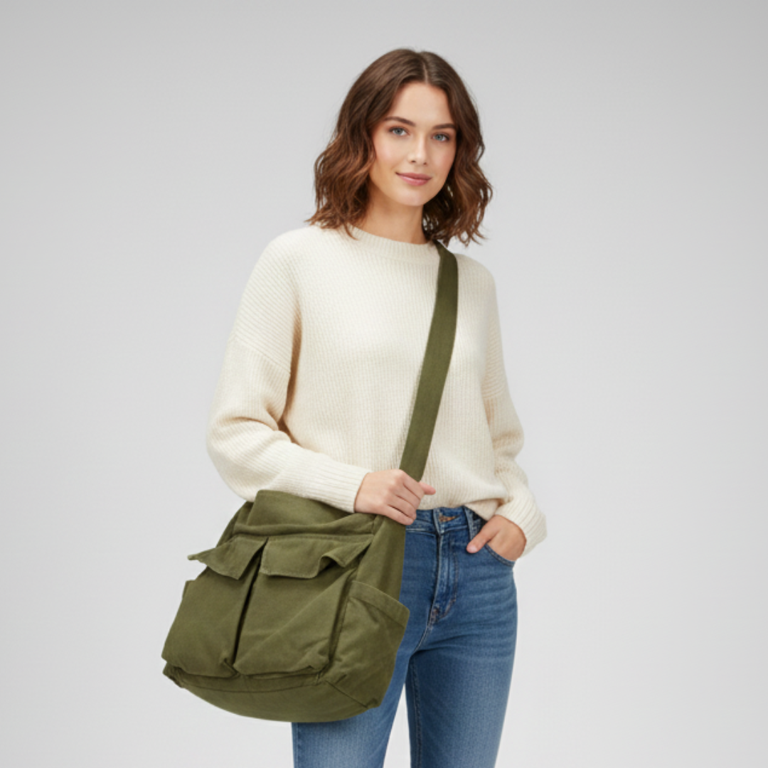 Nordspur | Canvas-Schulter-Satchel-Tasche