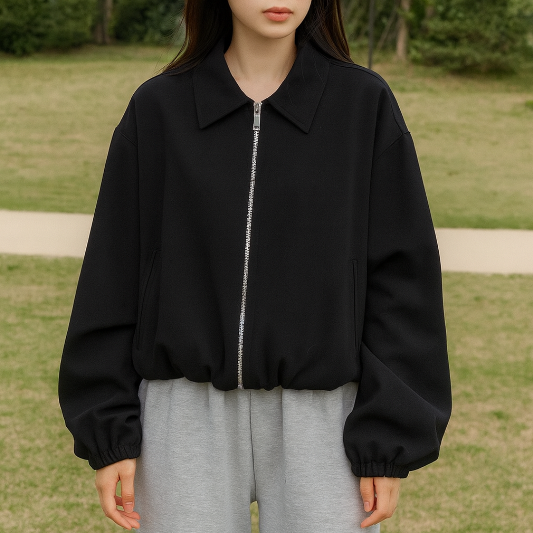 Mantel Damen mit Reißverschluss & lockerem Schnitt – UrbanEase Jacket