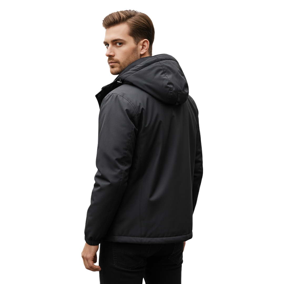 Wasserdichte Herrenjacke mit Kapuze – Regen- & Winddichte Jacke