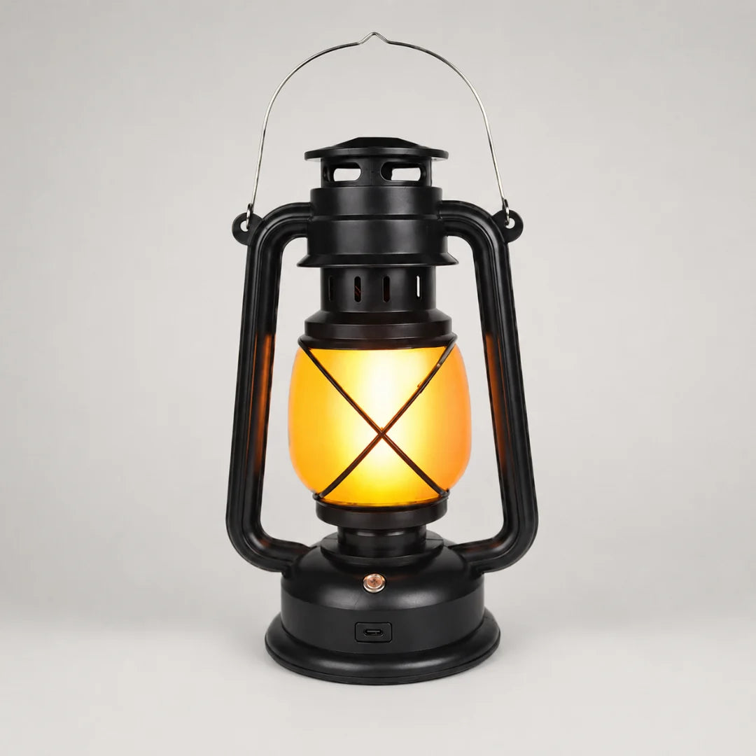 Nordspur | Flambourne Wiederaufladbare Laterne im Vintage-Stil mit Flammeneffekt