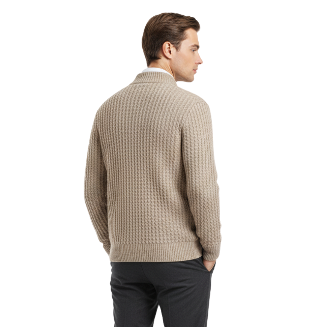 Nordspur | Sandridge Wollpullover mit Reißverschluss