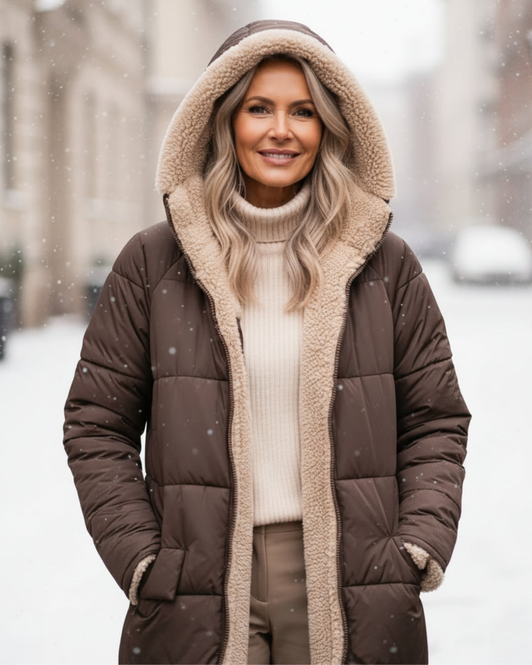 Warme Doppelseitige Winterjacke