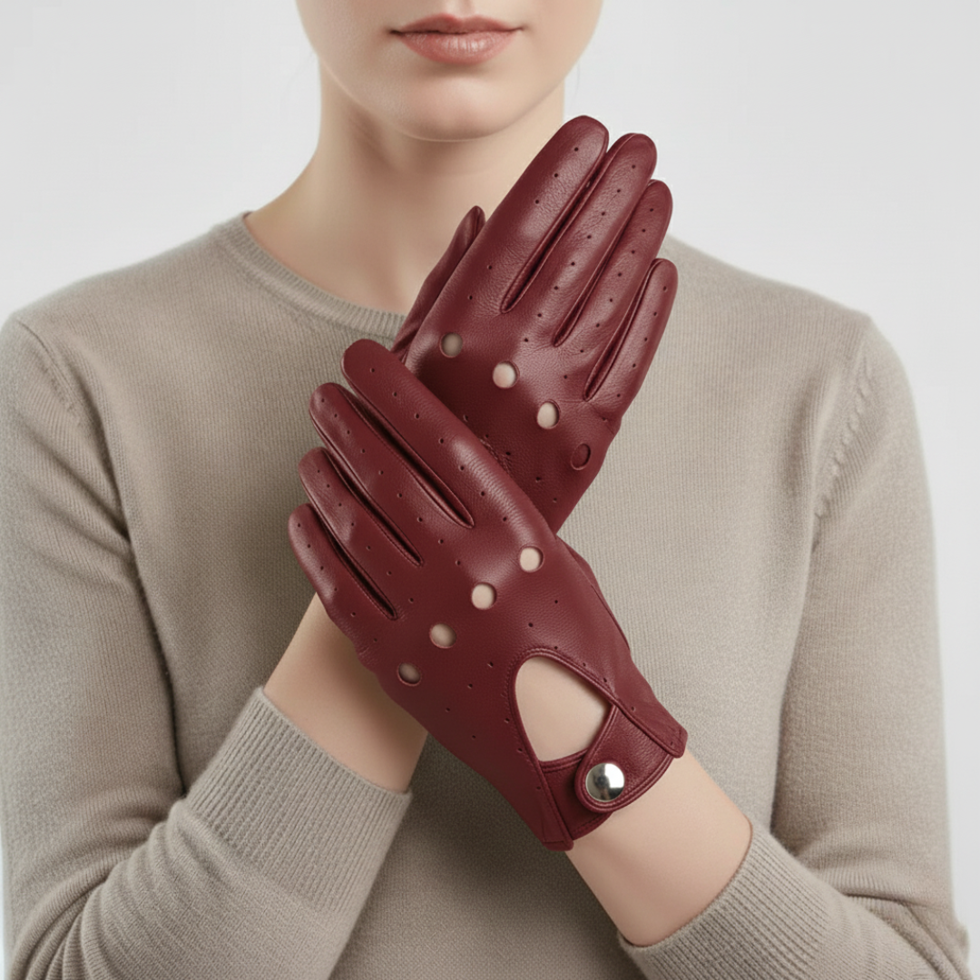 Nordspur | Thin Vegane-Leder Autofahrerhandschuhe