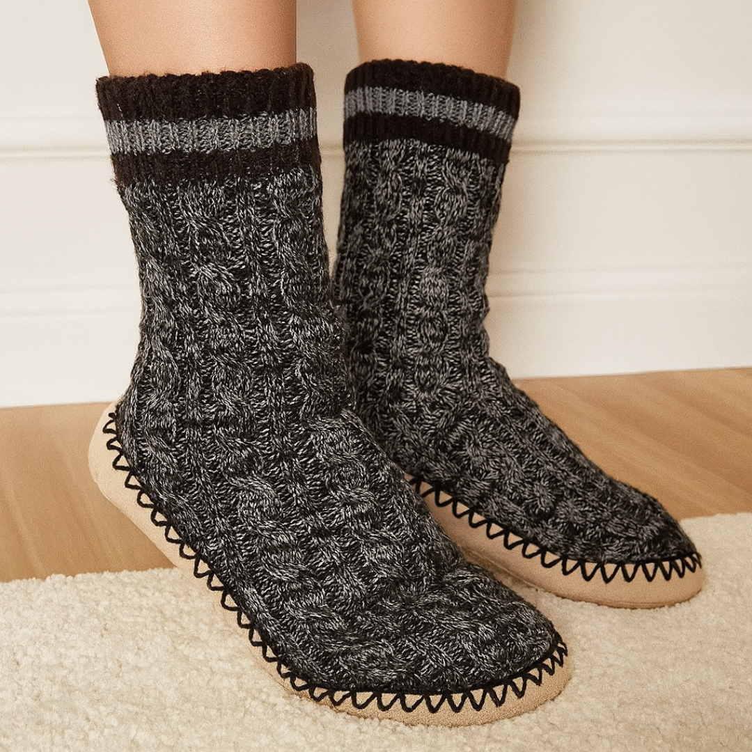 Hausschuhe Winter Socke – WärmeFlex