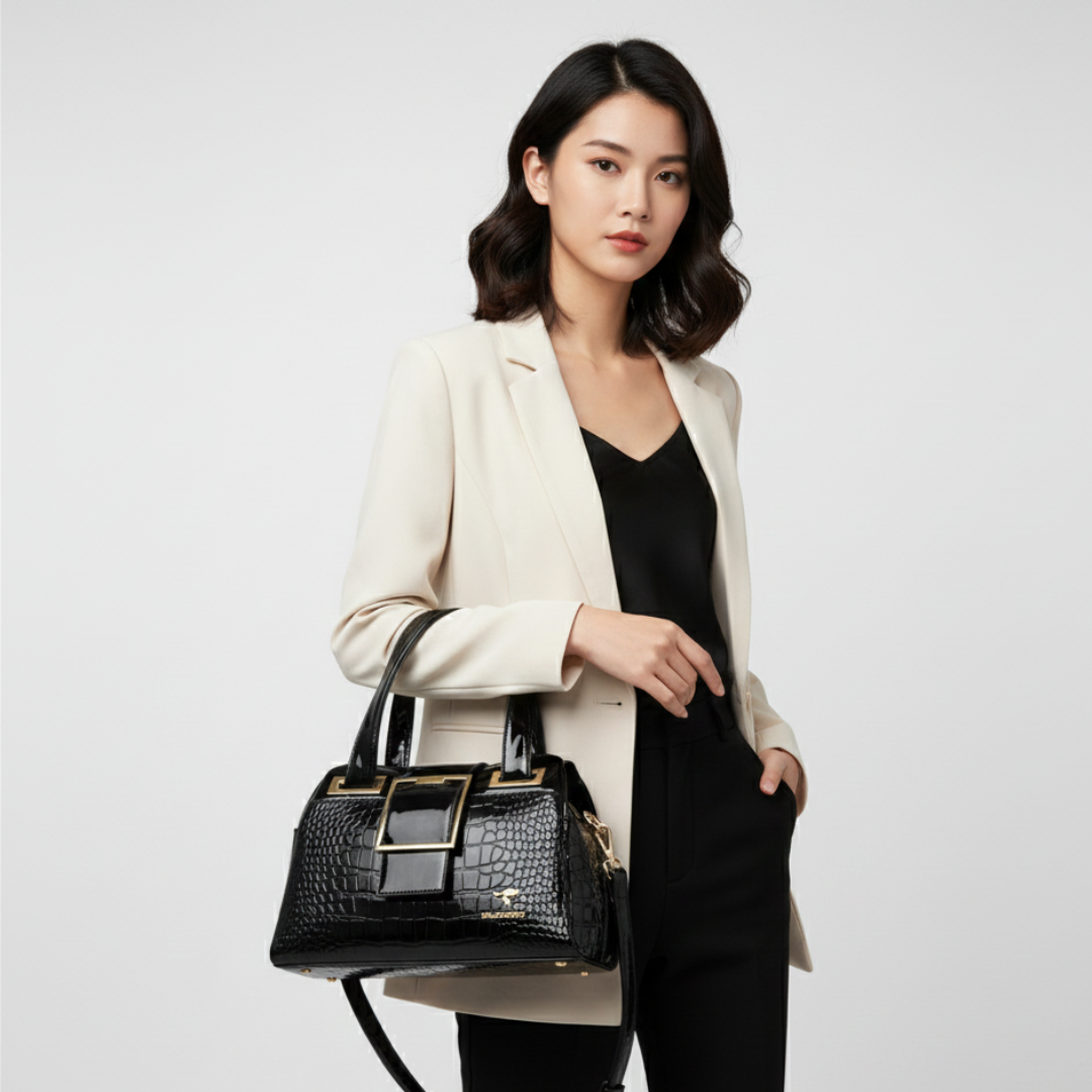 Nordspur | Große Lack-Tote-Tasche