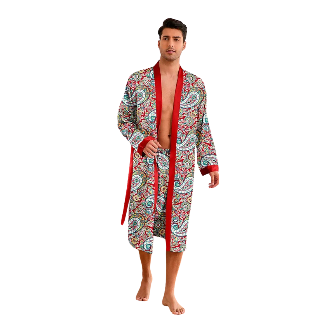 Nordspur | Velvoro Langer Kimono-Stil Bademantel-Set