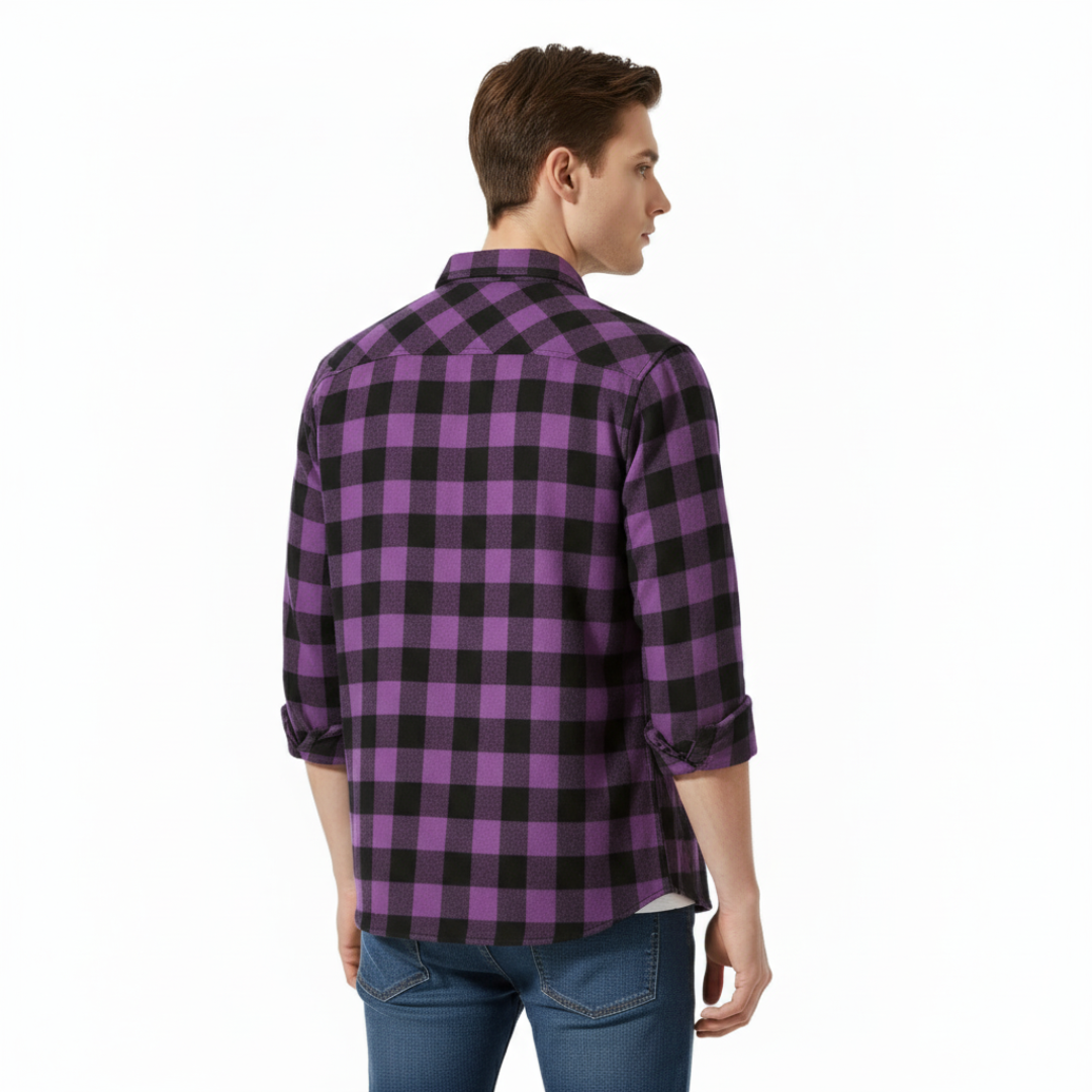 Herren Flanellhemd mit Karomuster | Leichtes Overshirt