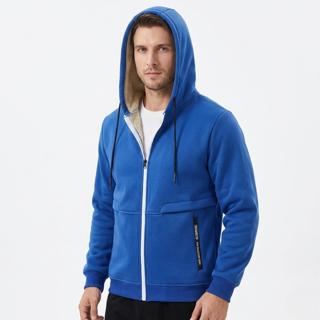 Nordspur | Schwere Kapuzenjacke mit Reißverschluss