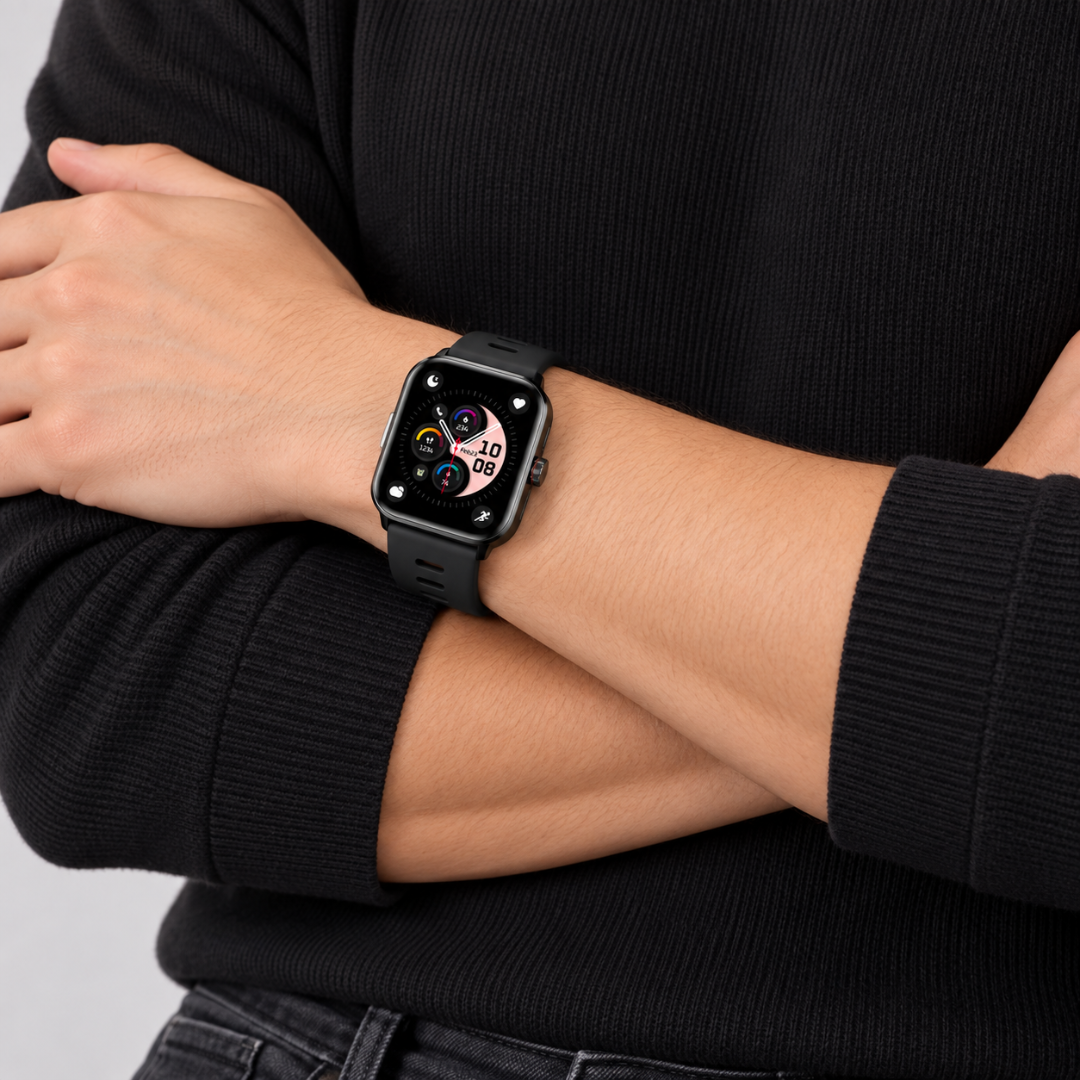 Smartwatch wasserdicht mit 7 Tagen Akku & 2 Std. Ladezeit – PulseTrack One