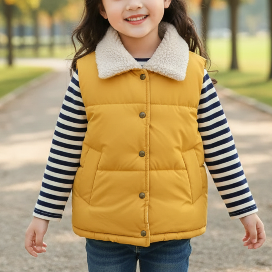 Teddyfleece-Kinderweste für Herbst & Winter – CozyCub Vest