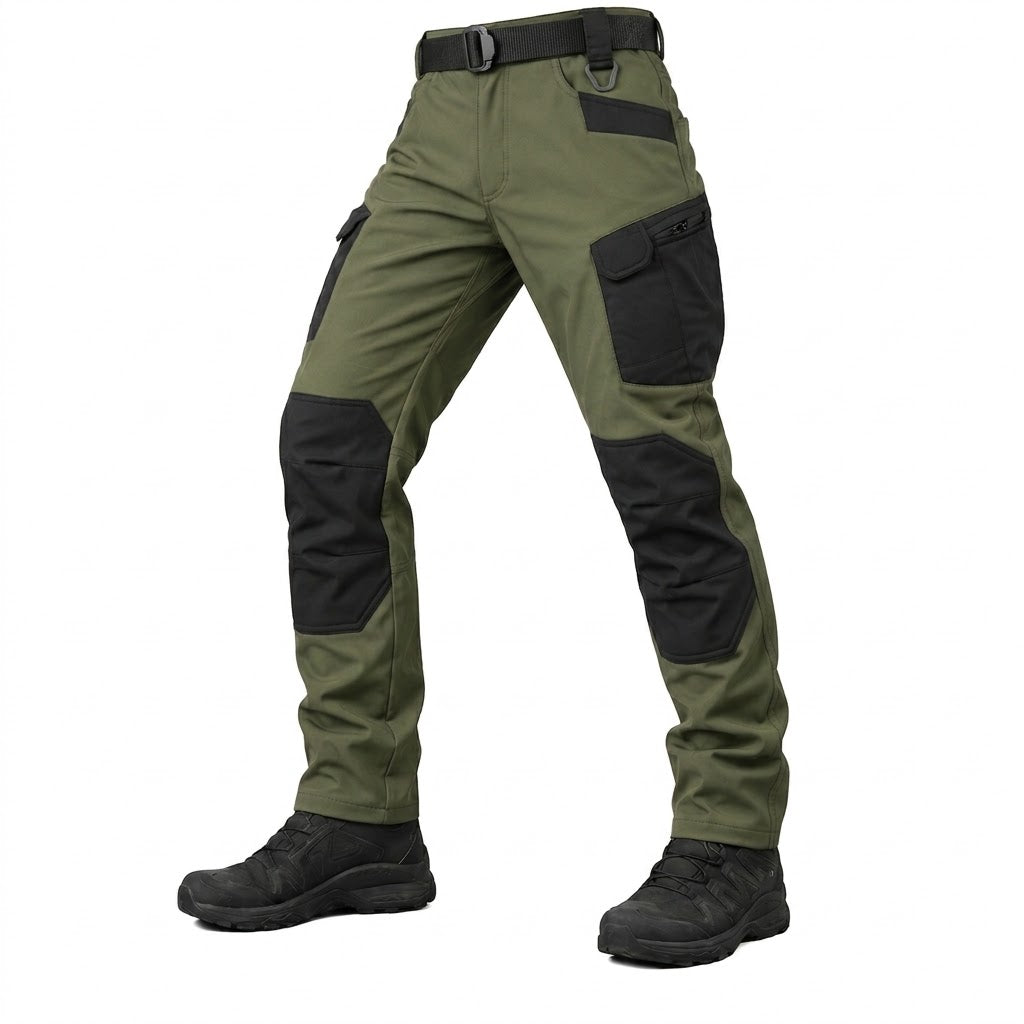Herren Softshell Fleece-gefütterte verstärkte wasserabweisende taktische Hose
