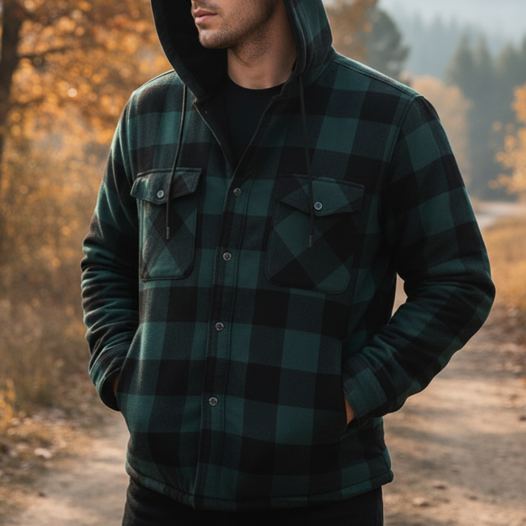 Flanell Pullover mit Reißverschluss – NordFlame Check