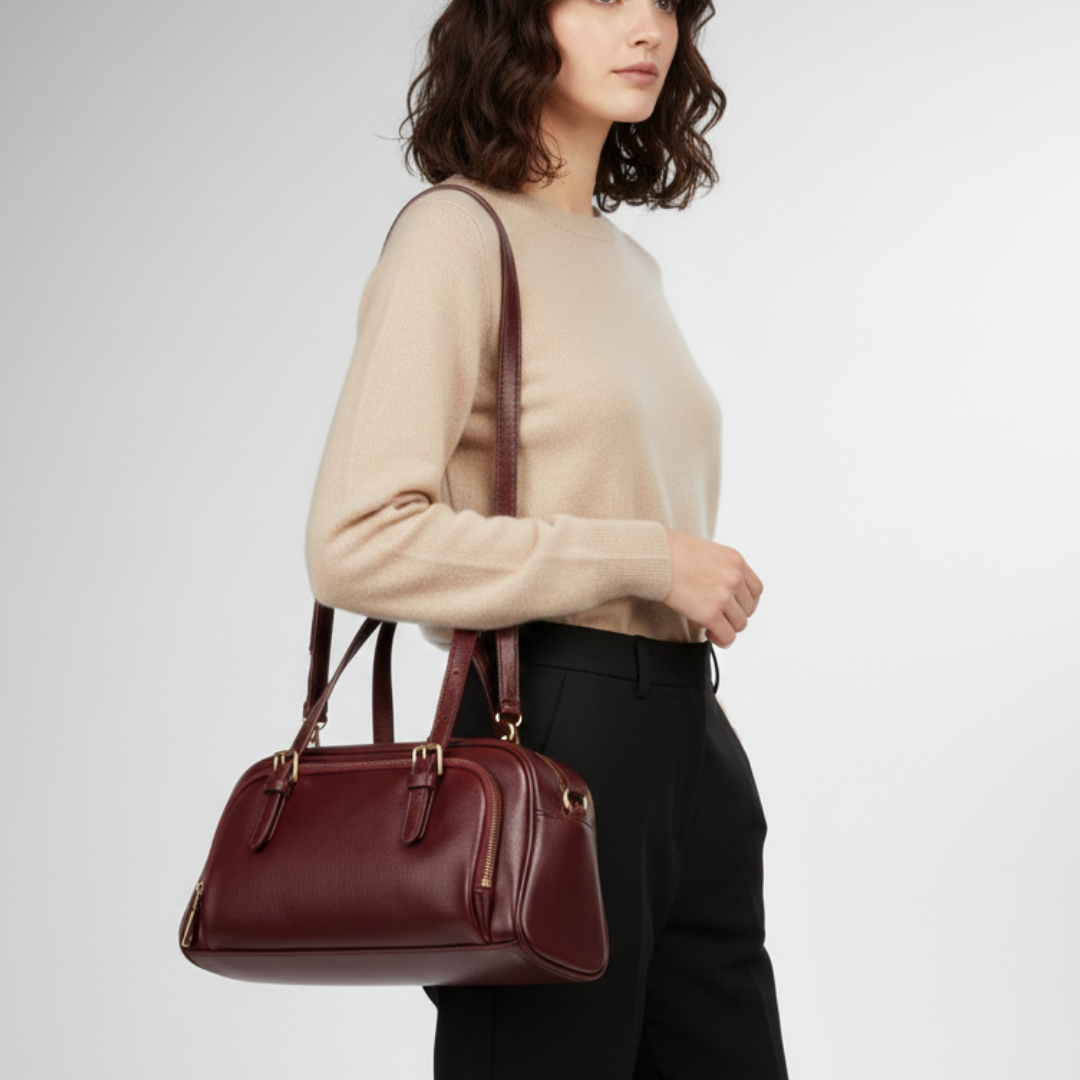 Nordspur | Weiche Schultertasche aus Echtleder