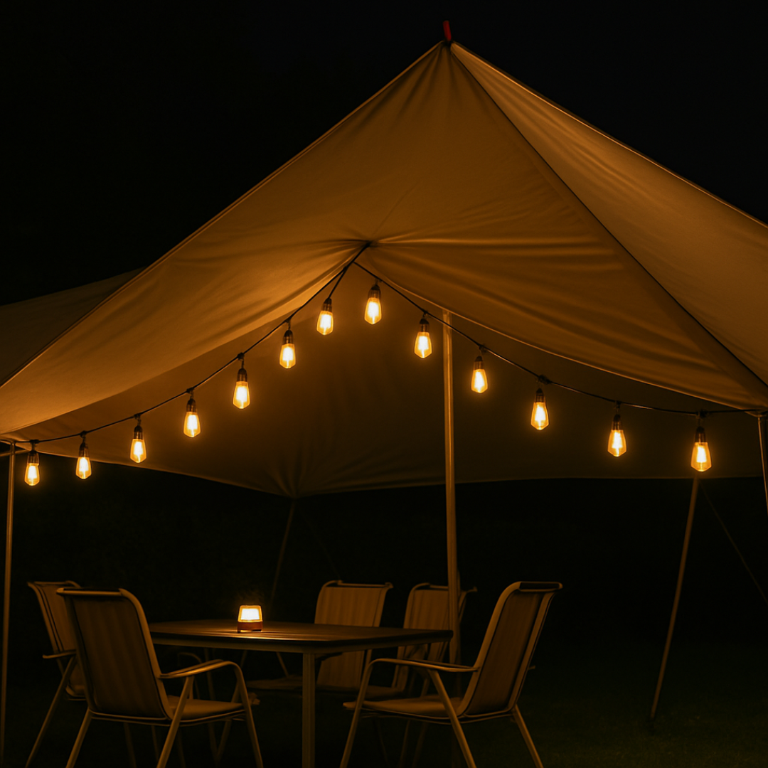 Solar LED Lichterkette Outdoor wasserdicht – CampGlow VintageLights