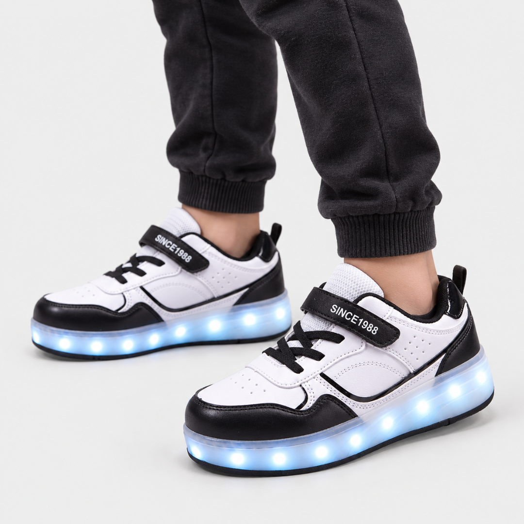 Orthopädische Kinderschuhe mit LED & Rollenfunktion – LuminoStep Skates