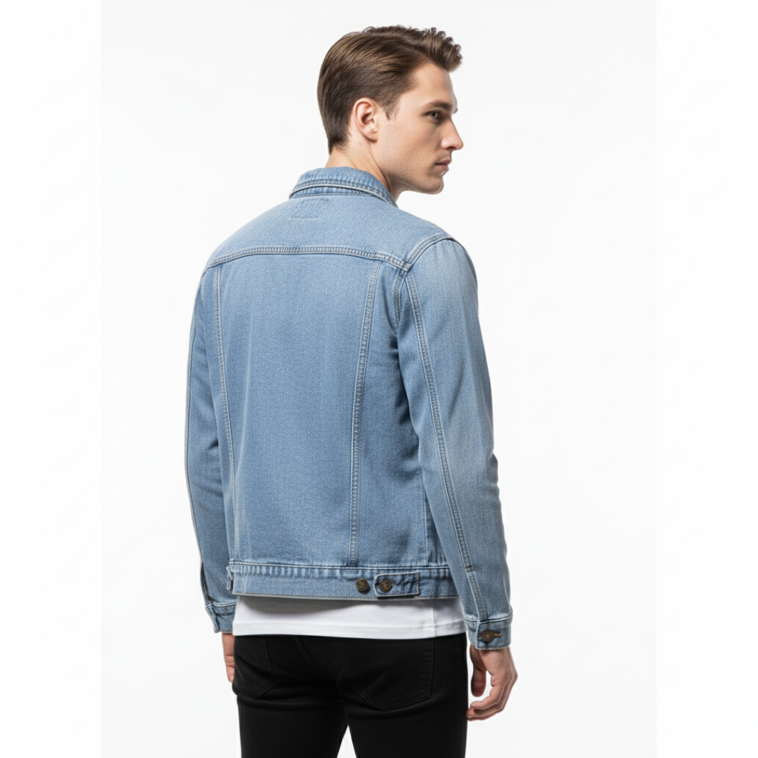 Herren Vintage Jeansjacke – Ironweft Klassische Baumwoll-Outdoorjacke