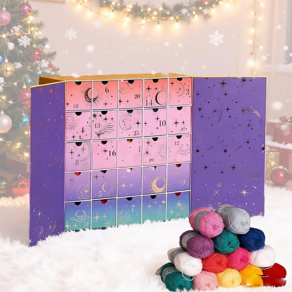 Häkel-Adventskalender 2026 (25 Tage) – Adventskalender mit Garn, Häkelzubehör, Anleitungen und kreativen Überraschungen