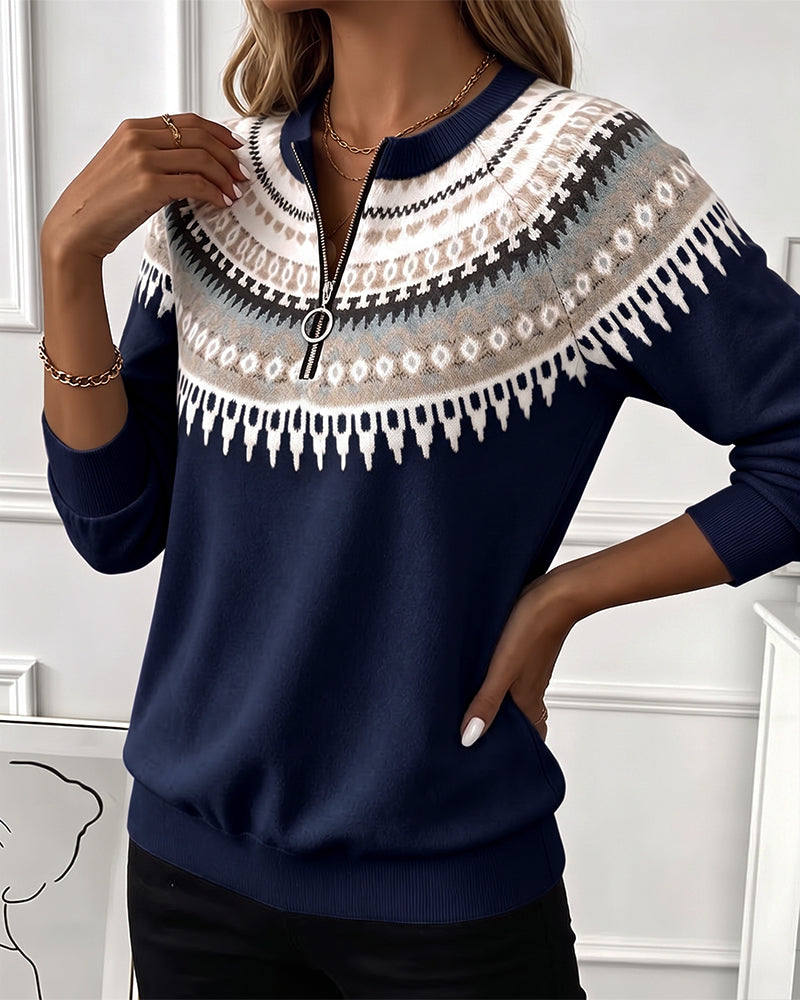 Annemieke Sweatshirt mit Reißverschluss