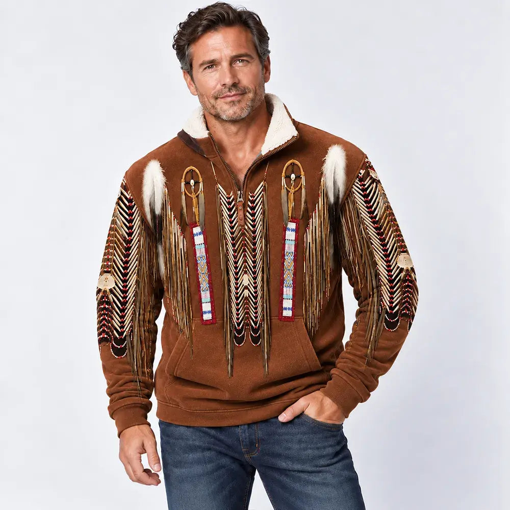 Modernes Herren-Langarmshirt mit 3D-Druck für Herbst/Winter