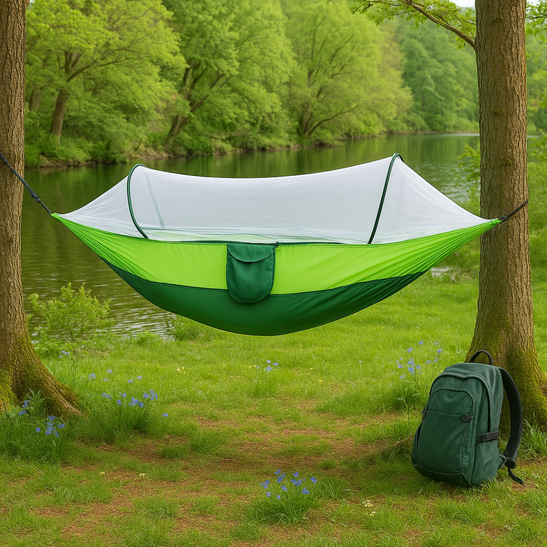 Camping-Hängematte mit Moskitonetz – BugFree AirCamp