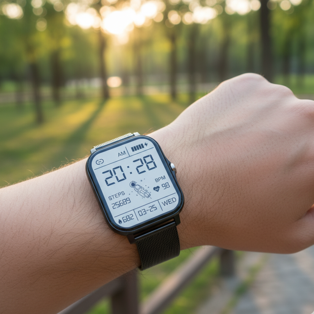 Smartwatch Damen Fitnessuhr mit Herzfrequenz & Benachrichtigungen – AuraTime Uhren