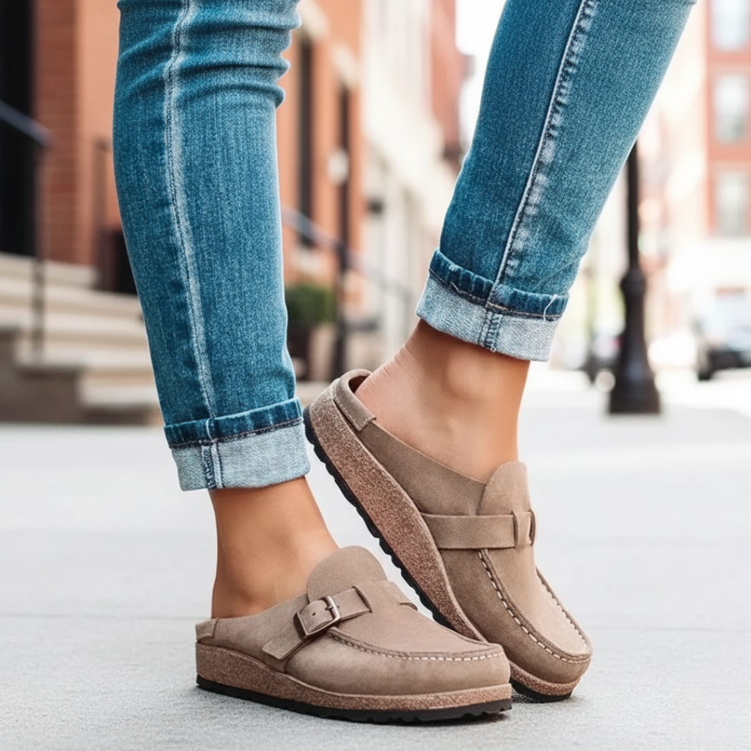 Orthopädische Walkingschuhe aus Wildleder mit Komfort-Sohle – Nordspur OrthoSlipper