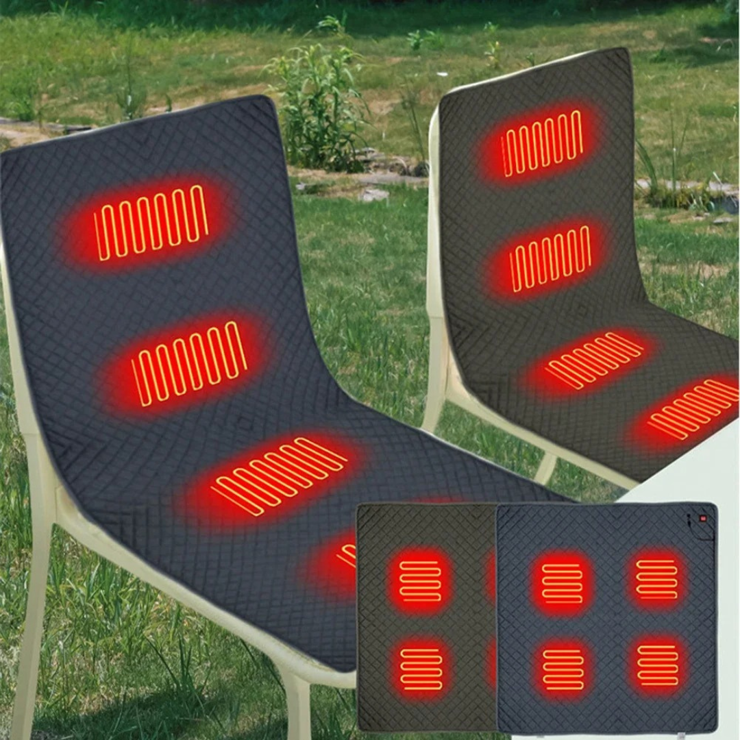 Heizdecke Sitzkissen 45×45 cm mit 4 Heizbereichen & USB-C – ThermoSeat Pad