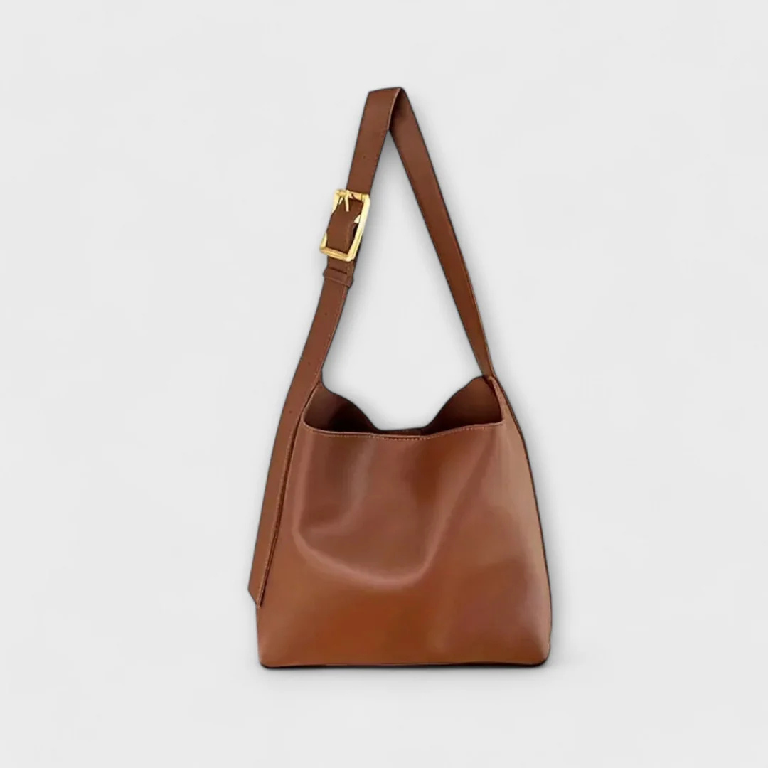 Lederschultertasche mit großem Stauraum & breitem Gurt – Aurielle Bag