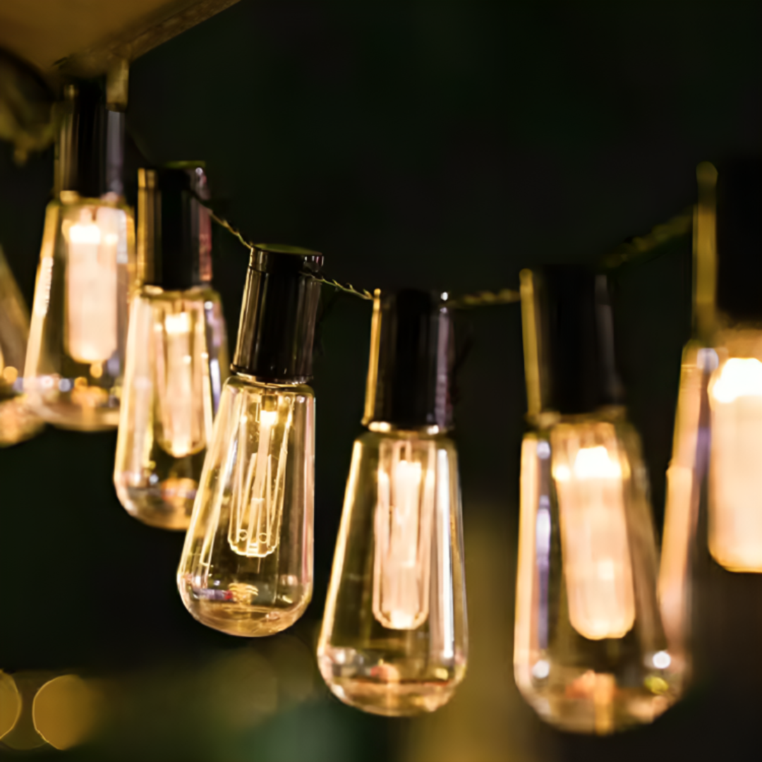 Solar LED Lichterkette Outdoor wasserdicht – CampGlow VintageLights