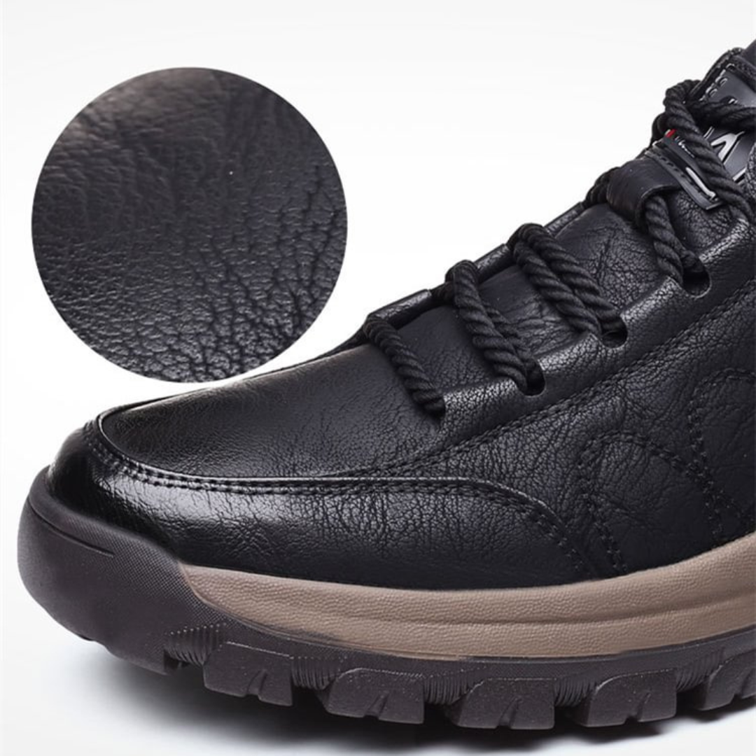 Orthopädische Walkingschuhe aus veganem Leder, wasserdicht & rutschfest – Nordspur Carter