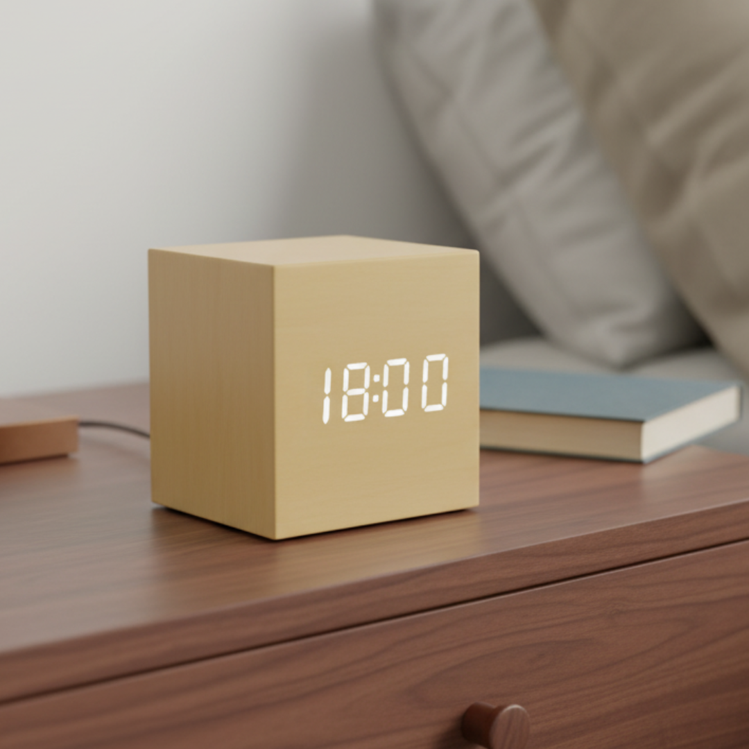 Digitaler Wecker mit LED-Anzeige & Sprachsteuerung – CubeGlow Clock