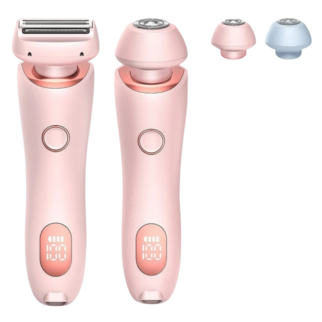 Elektrischer Rasierer Damen 2-in-1 wasserdicht mit LED-Display & Typ-C Schnellladung – SilkGlow Shaver