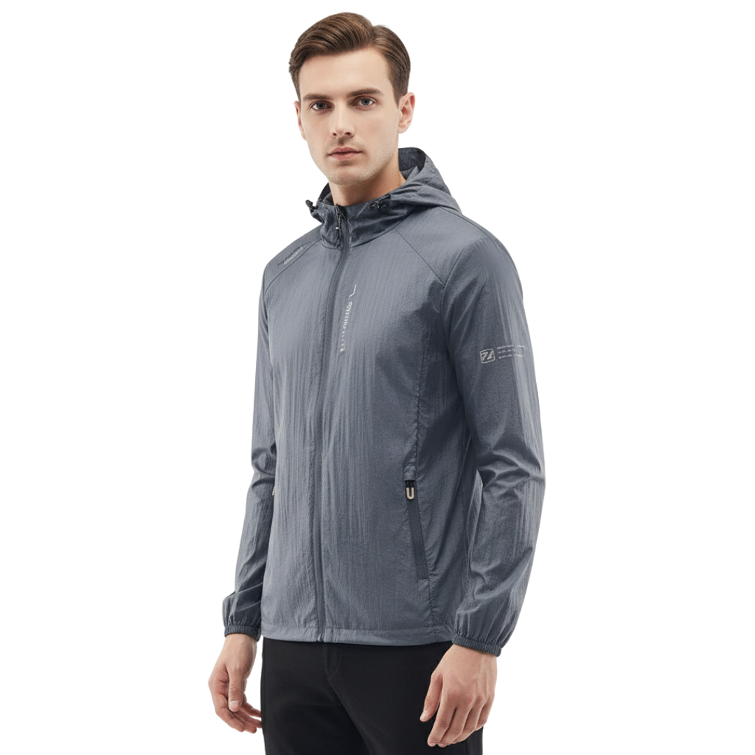 Leichte Herren Windjacke mit Kapuze – Outdoor Jacke