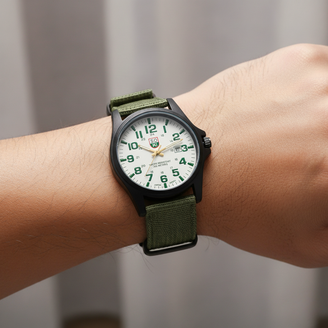 Militär Armbanduhr Edelstahl 45mm wasserdicht & robust – IronTrek Watch