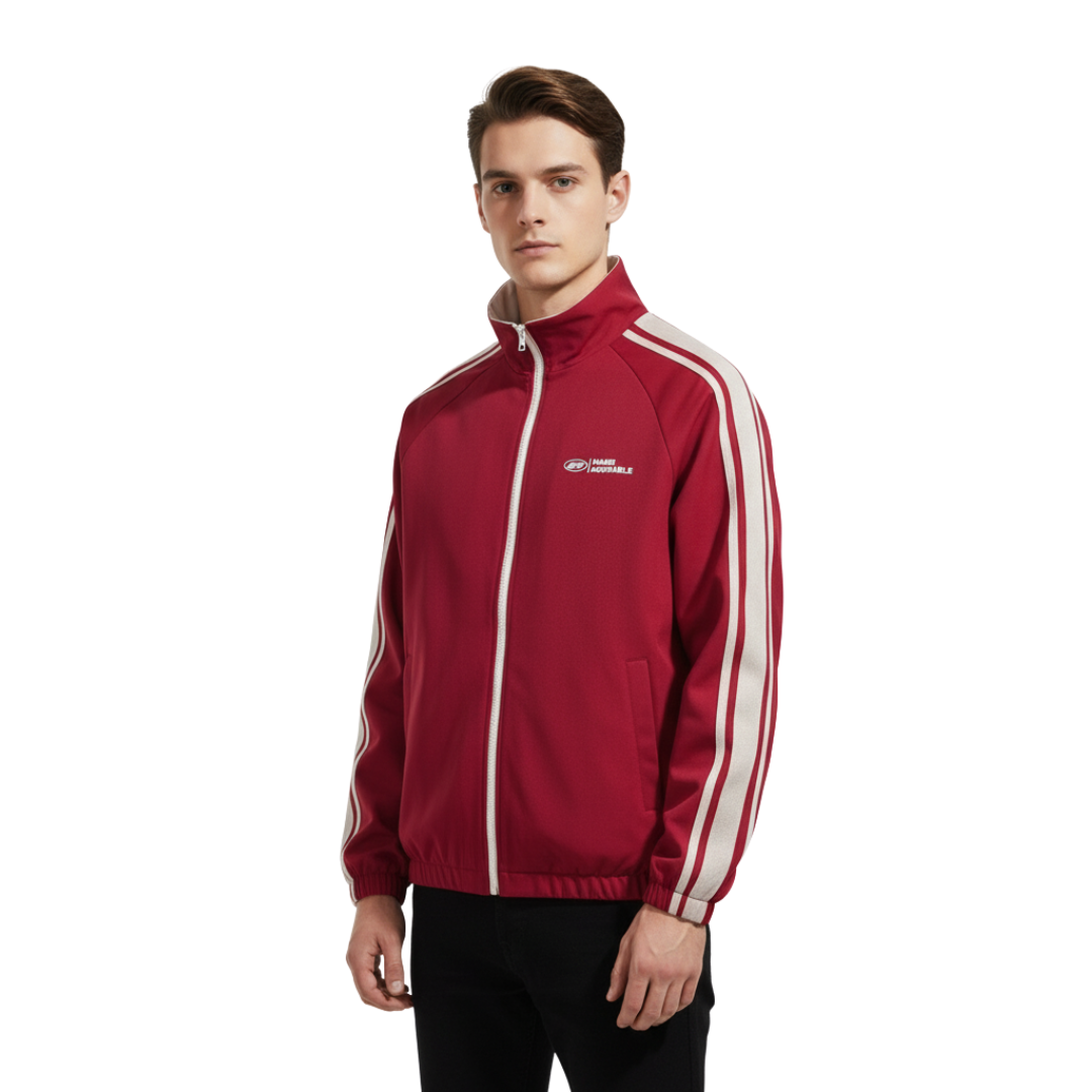 Unisex Winddichte Wende-Trainingsjacke – Reißverschluss-Shell