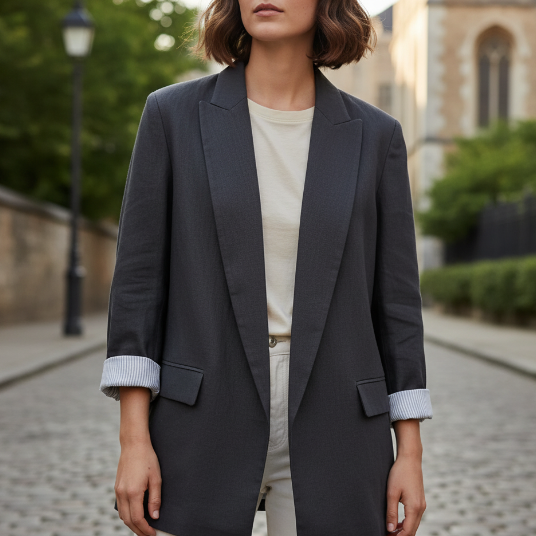 Mantel Damen mit Vintage-Revers & Taschen – Nordveil Blazer